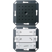 Внутренняя квартирная аудиостанция hand free скрытого монтажа Gira System 55 Антрацит