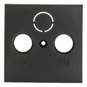 Накладка розетки TV+FM+SAT 2(3)  (черный бархат) LK60