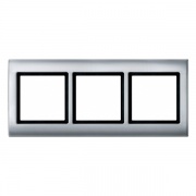 Рамка 3-ая IP44 Aquadesign Merten Алюминий