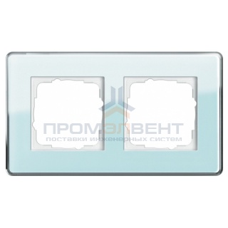 Рамка 2-ая Gira Esprit Glass C Салатовое стекло