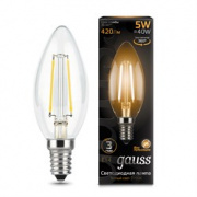 Лампа Gauss Filament Свеча 11W 720lm 2700К Е14 LED 1/10/50