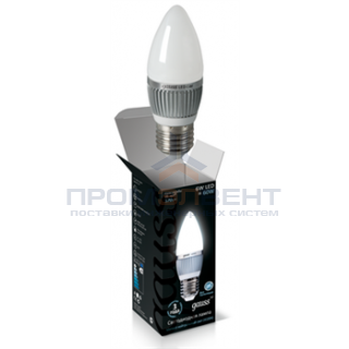 Лампа Gauss LED Candle 6W E27 4100K 1/10/100
