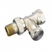 Клапан запорный прямой Danfoss RLV-15 - 1/2" (ВР/НР, PN10, Tmax 120°C, никелированный)