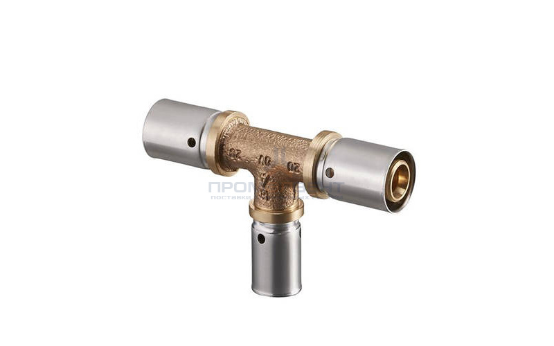 Тройник переходной Oventrop Cofit P - 26x3.0 x 20x2.5 x 26x3.0 (прессовой, бронза)