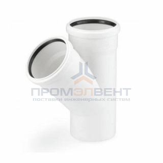 Тройник с отводом на 45° REHAU RAUPIANO PLUS - 125 (для системы внутренней канализации)