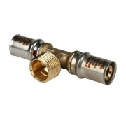 Тройник с переходом на наружную резьбу STOUT - 32 x 1" (прессовой, для металлопласт.труб)