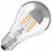 Лампа с зеркальным покрытием Osram LED P CL A Mirror Silver 7W (51W) 827 230V E27 L105x60mm Filament