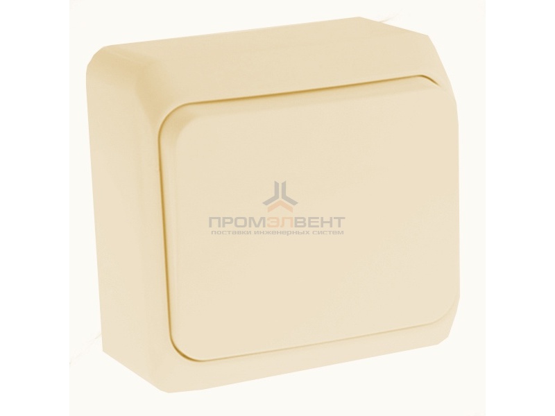 Выключатель кнопочный Этюд кремовый [уп 25 шт]