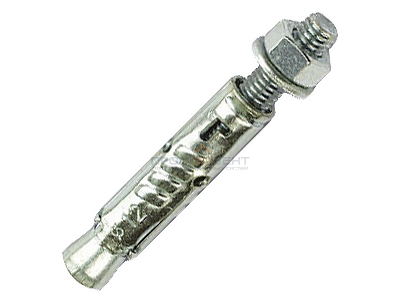 Стандартный анкер 12x70 со шпилькой М8 и гайкой оцинкованный DKC