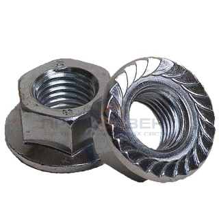 Гайка с фланцем М6 шестигранная оцинкованная DIN6923