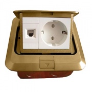 LUK/1,5BR44 Люк встраиваемый IP44 на 1,5 механизма (45х45 мм) с коробкой, латунь