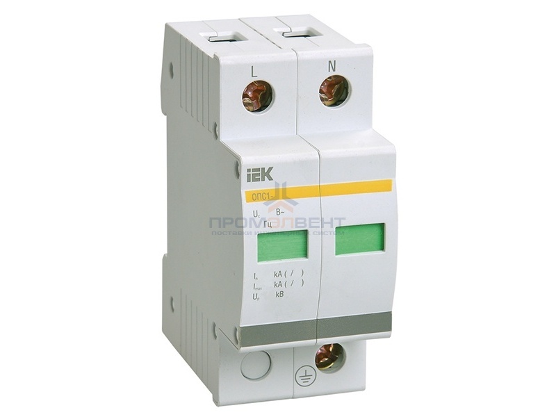 УЗИП Ограничитель импульсных перенапряжений ОПС1-B 2Р In30kA Un400B Im60kA ИЭК