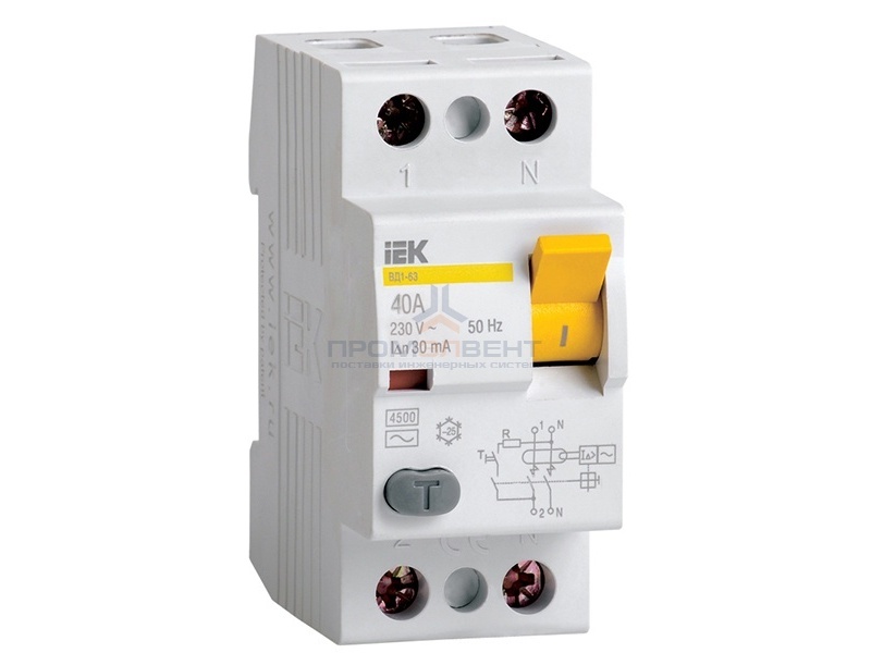 УЗО ВД1-63 2Р 40А 30мА ИЭК