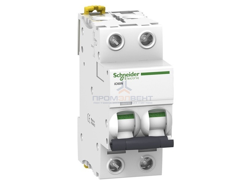 Автоматический выключатель Schneider Electric Acti 9 iC60N 2П 63A 6кА C (автомат)