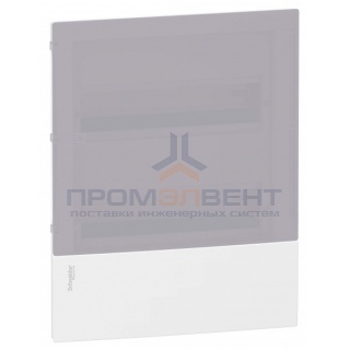 Бокс встраиваемый Schneider Electric Mini Pragma 24 модуля с дымчатой дверью с клемниками N+PE