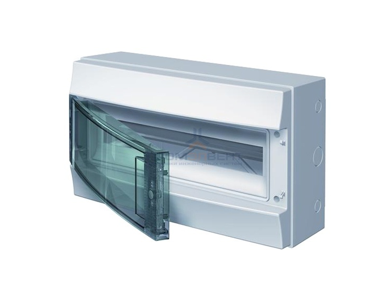 Влагозащищенный настенный бокс ABB Mistral65 18М прозрачная дверь с клеммным блоком