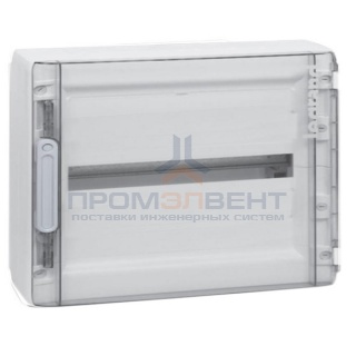 Шкаф Legrand XL3 125 накладной на 18 модулей с шинами N+PE с прозрачной дверью