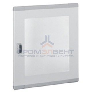 Дверь со стеклом плоская для шкафов Legrand XL3 160-400 высотой 750мм 4 рейки